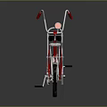 Classic Red Bicycle With Red Handlebars Black Seat And Silver Accents