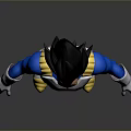 Animated Character Vegeta in Blue Battle Suit with Yellow Belt Yellow Boots and Black Hair