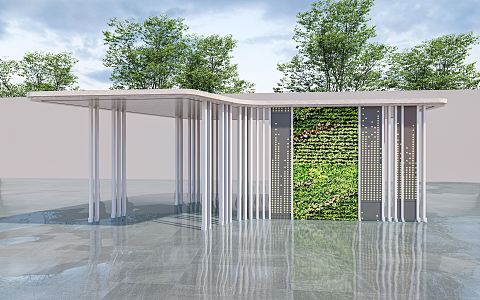 Modern gallery pavilion landscape gallery landscape pavilion landscape structure landscape sketch landscape architecture 3d model