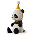 Plush Stuffed Animal Toys Elephant Giraffe Panda with Party Hats and Pom Poms