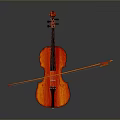 Vibrant Red Violin With Wooden Bow And Glossy Finish For Musical Use