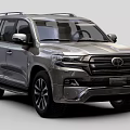 Silver Toyota Land Cruiser SUV Modern Exterior Design With Front Grille And Body Lines