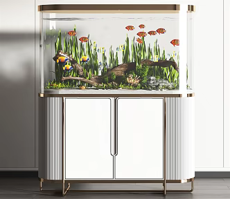 Modern fish tank door decoration fish tank 3d model