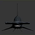 Realistic Hammerhead Shark 3D Model Showcasing Smooth Gray Surface And Lifelike Details