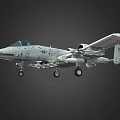 A10 Attack Aircraft Warthog Jet Fighter Ground Attack Aircraft 3d model