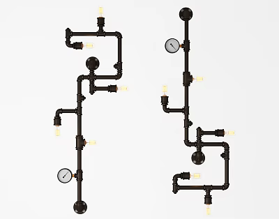 Industrial LOFT wall lamp decorative lamp 3d model