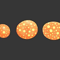 Orange Spotted Mushrooms And White Mushrooms Displayed On Dark Background With Reflections