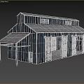 Old Barn Building With Blue Wooden Exterior Weathered Texture And Metal Roof