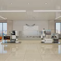 Modern XFENG Reception Area With Display Cabinets Sofa City View And Bright Lighting
