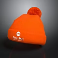 Orange Beanie With Pom Pom And Full Sail University Logo For Daily Use