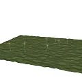 Dandelion Shaped Outdoor Lights With White Glow Standing In Grass Field At Night