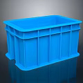 Blue Rectangular Plastic Storage Container Ideal For Home Organizing And Storage 3d model