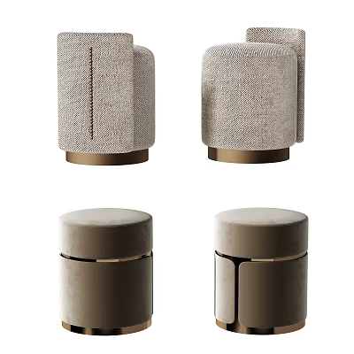 Light Luxury Sofa Stool 3d model