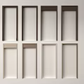 Different Colors Various Styles Door Frames Arranged On White Background
