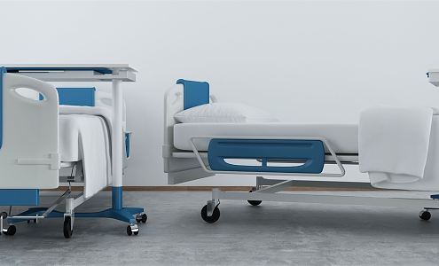 Modern Hospital Bed Medical Nursing Bed 3d model