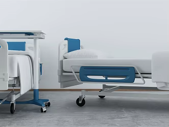 Modern Hospital Bed Medical Nursing Bed 3d model