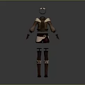 Adventure Character Outfit With Brown Jacket Beige Shorts Leather Gloves And Boots