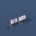 Metal Rack With Decorative Tape Rolls Practical For Home Organization Supplies