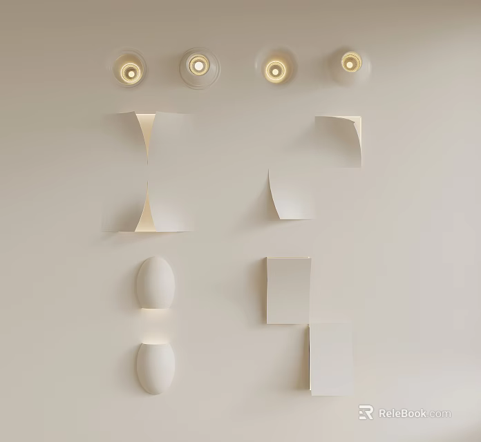 Modern Downlights And Spotlights For Home Interior Design With Various Styles 3d model