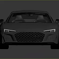 Sleek Metallic Gray Sports Car With Copper Wheels And Rear Spoiler