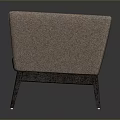 Contemporary Brown Upholstered Armchair With Sleek Stitched Details And Sturdy Wooden Legs