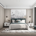 Light Luxury Master Bedroom 3d model