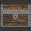 Wooden Storage Chest With Metal Frame And Lock For Home Organization