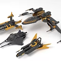Futuristic Fighter Jets With Diverse Designs And Details
