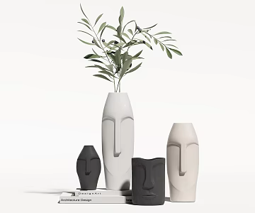 Modern Vase Flowers 3d model