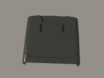 Black Device Cover With Two Symmetric Holes And Smooth Surface 3d model
