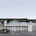 Modern Townhouse Exterior Design With Large Windows Black Roof And White Walls