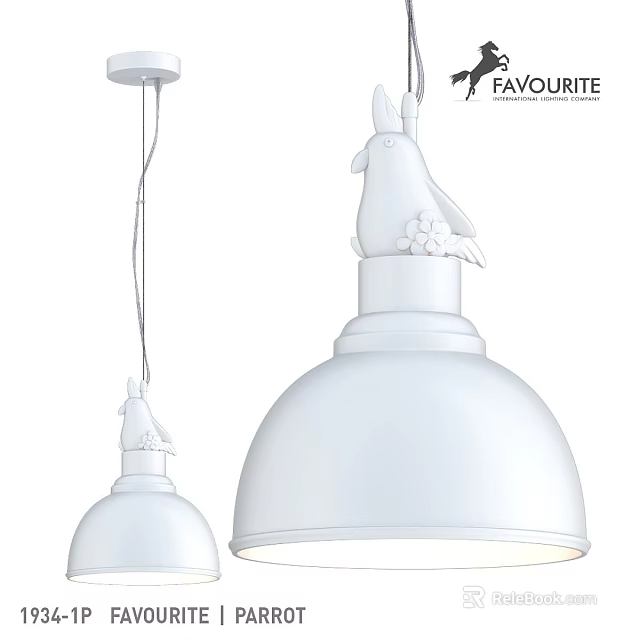 White Rabbit Shaped Pendant Light for Modern Home Interior with Elegant Design and Soft Glow 3d model 
