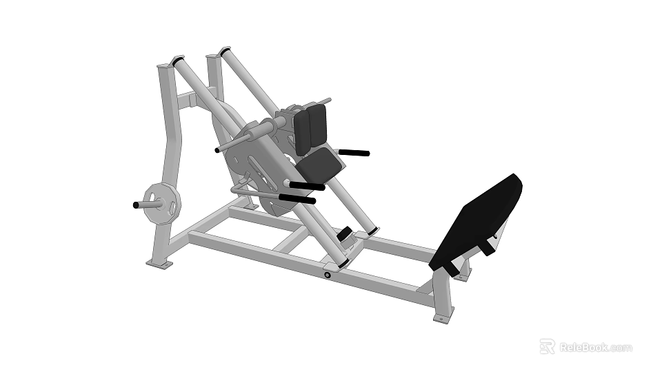 Commercial Leg Press Machine With Heavy Duty Steel Frame For Strength Training 3d model 