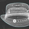 cowboy hat retro hat cowhide hat 3d model