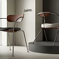 Modern Dining Chairs by Tradition Featuring Wooden Frames Metal Legs and Upholstered Seats