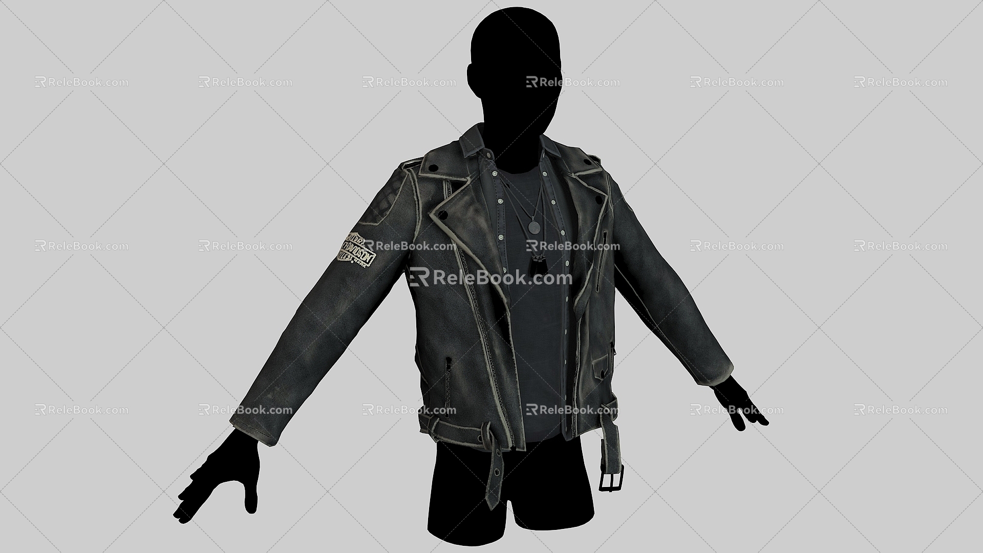 Jacket Men's Jacket Punk Costume Jacket Coat fbxobj 3d model