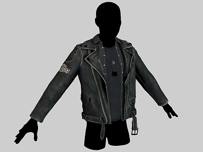 Jacket Men's Jacket Punk Costume Jacket Coat fbxobj 3d model