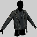 Jacket Men's Jacket Punk Costume Jacket Coat fbxobj 3d model