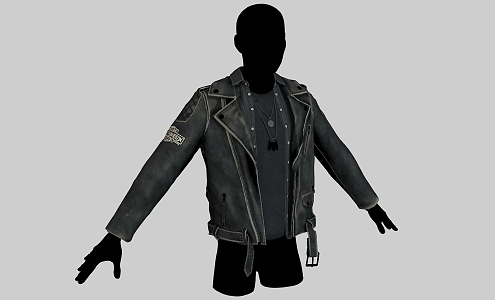 Jacket Men's Jacket Punk Costume Jacket Coat fbxobj 3d model