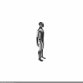 3D Human Mannequin Figure in Standing Pose With Gray White Body Parts