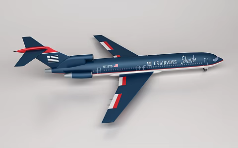 modern passenger aircraft 3d model