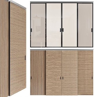 Modern sliding door 3d model