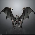 Fantasy Dragon Character With Large Wings And Scaled Body In Majestic Standing Pose 3D Render