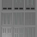 White Doors With Various Glass Panel And Frame Designs For Interior Use 3d model