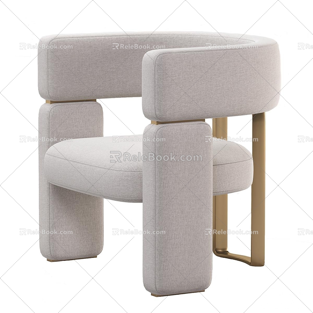 single sofa leisure sofa 3d model