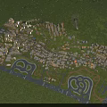 Aerial Planning of Residential Community With Green Spaces and Road Networks