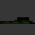 Green Military Style Compass with Ruler Scale Fluorescent Markers and Metal Casing on Dark Background