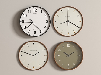 Modern Minimalist Clock Wall Clock Hanging Watch 3d model