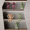 Modern Bookcase With Multiple Shelves Displaying Colorful Collectible Figurines