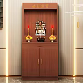 Wooden Wine Cabinet With Double Doors And Ambient Lighting